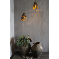 Sobere LED lamp hanger Amira roest 18 cm