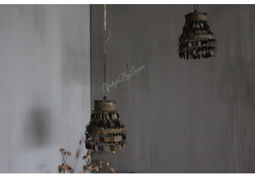 Sobere LED lamp hanger Amira roest 18 cm