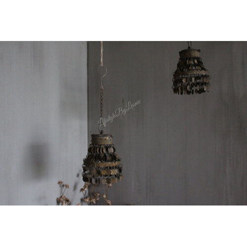 Sobere LED lamp hanger Amira roest 18 cm 