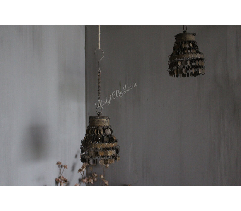 Sobere LED lamp hanger Amira roest 18 cm