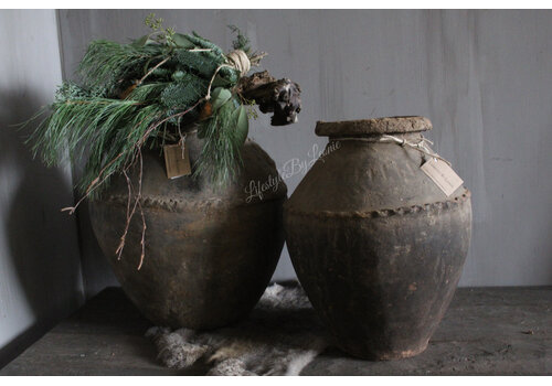 Authentieke stenen kruik Brown/taupe