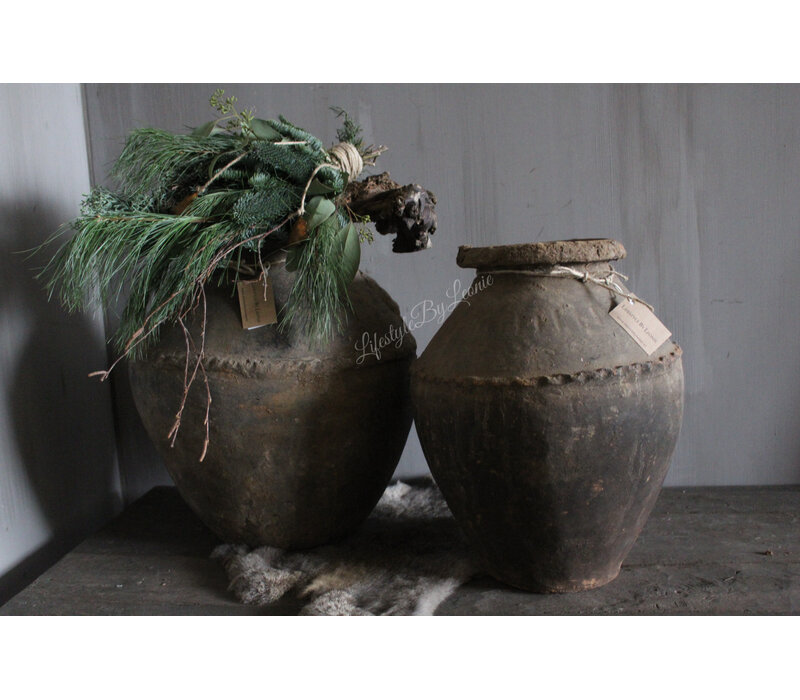 Authentieke stenen kruik Brown/taupe