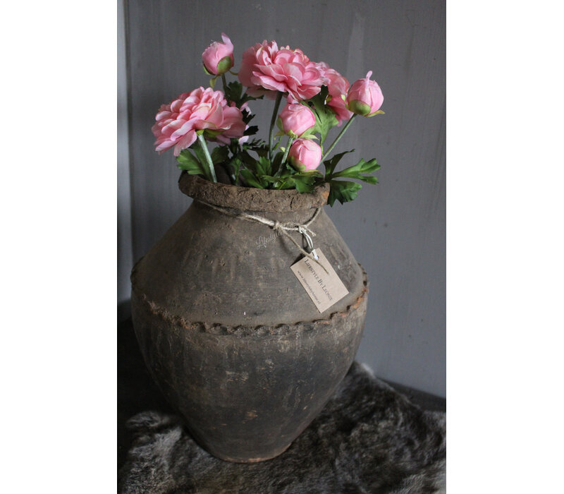 Brynxz zijden tak German Ranonkel peach/pink 54 cm