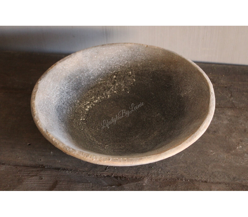 Stenen schaal Reuben grey/brown 30 cm