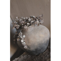 Stenen ronde bol kruik Reuben grey/brown 28 x 28 cm