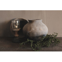 Stenen ronde bol kruik Reuben grey/brown 28x28cm