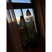 Sobere LED lamp hanger Amira roest 18 cm