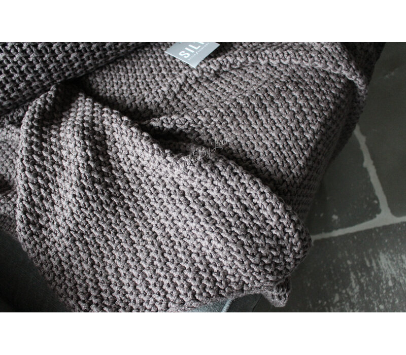 SILT woondeken / plaid chocolate / charcoal Zaragoza