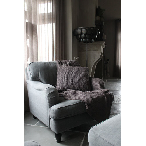 SILT woondeken / plaid chocolate / charcoal Zaragoza 