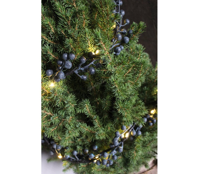 Namaak slinger / guirlande Juniper black met LED 170 cm