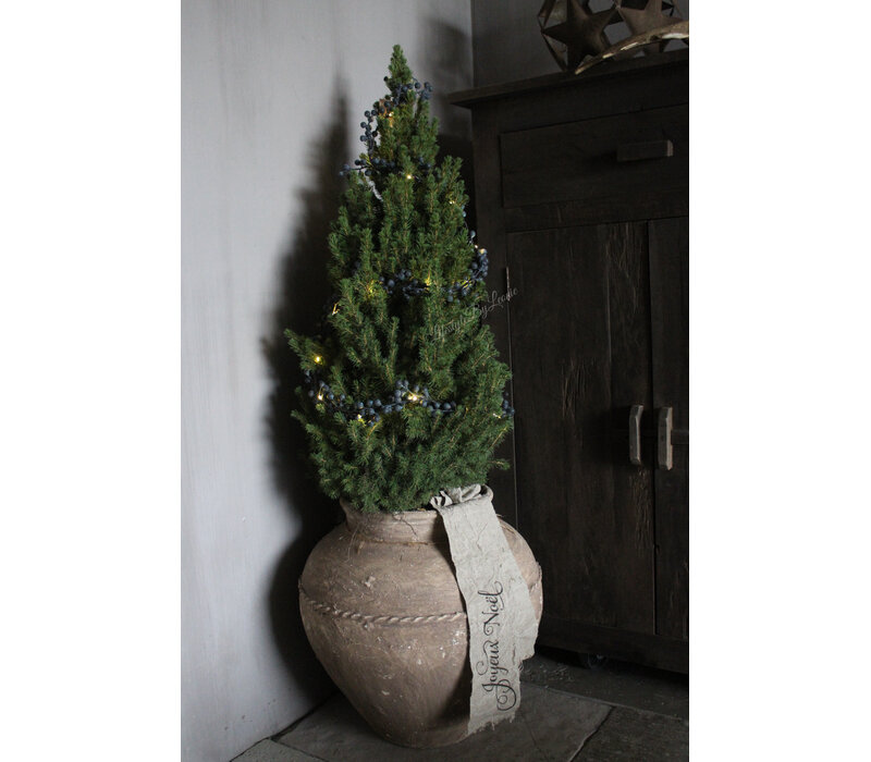 Namaak slinger / guirlande Juniper black met LED 170 cm