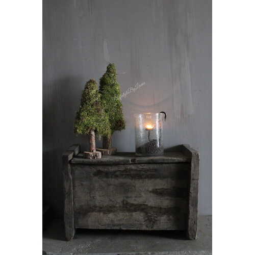 DUTZ cilinder windlicht met bubbels 23 x 16 cm 