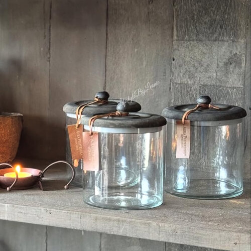 Aura Peeperkorn glazen voorraadpot 16x15cm 