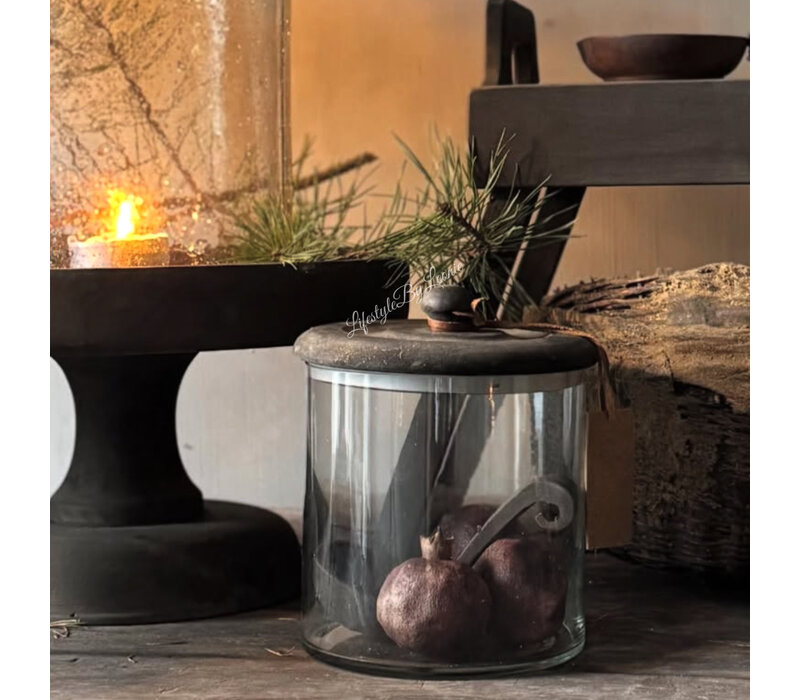 Aura Peeperkorn glazen voorraadpot 16 x 15 cm