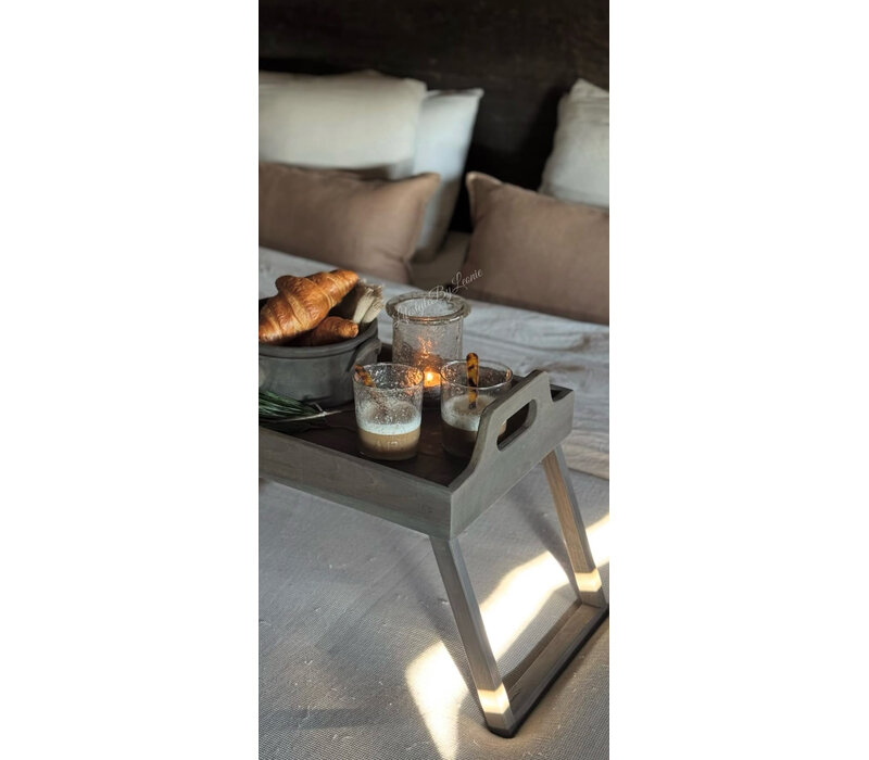 Aura Peeperkorn windlicht / drinkglas bubbels 9,5 cm