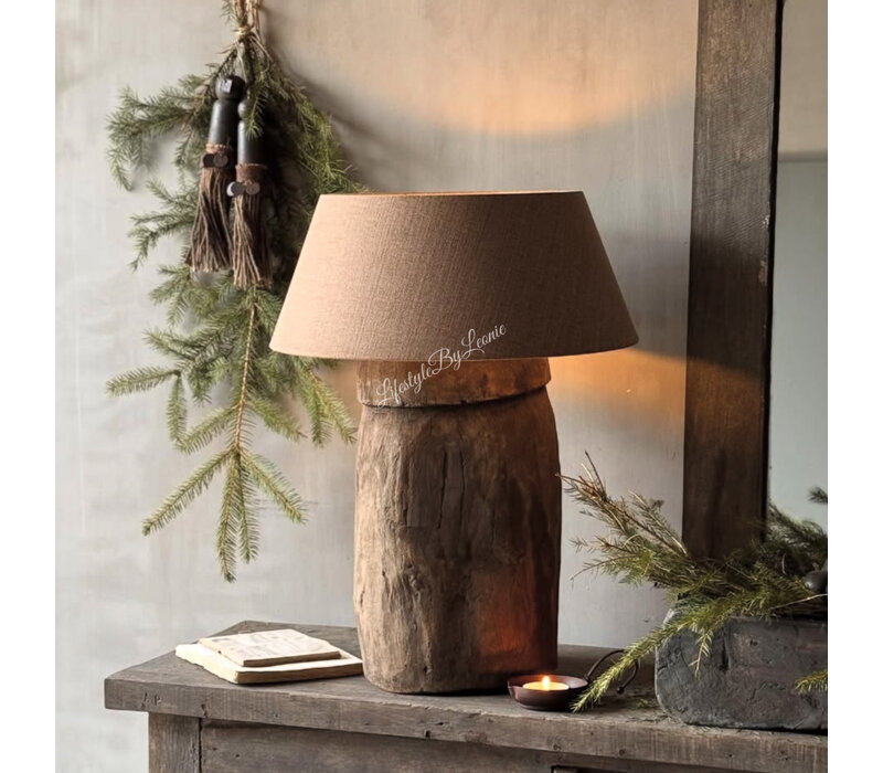 Aura Peeperkorn lampenkap half hoog Chestnut 50 cm