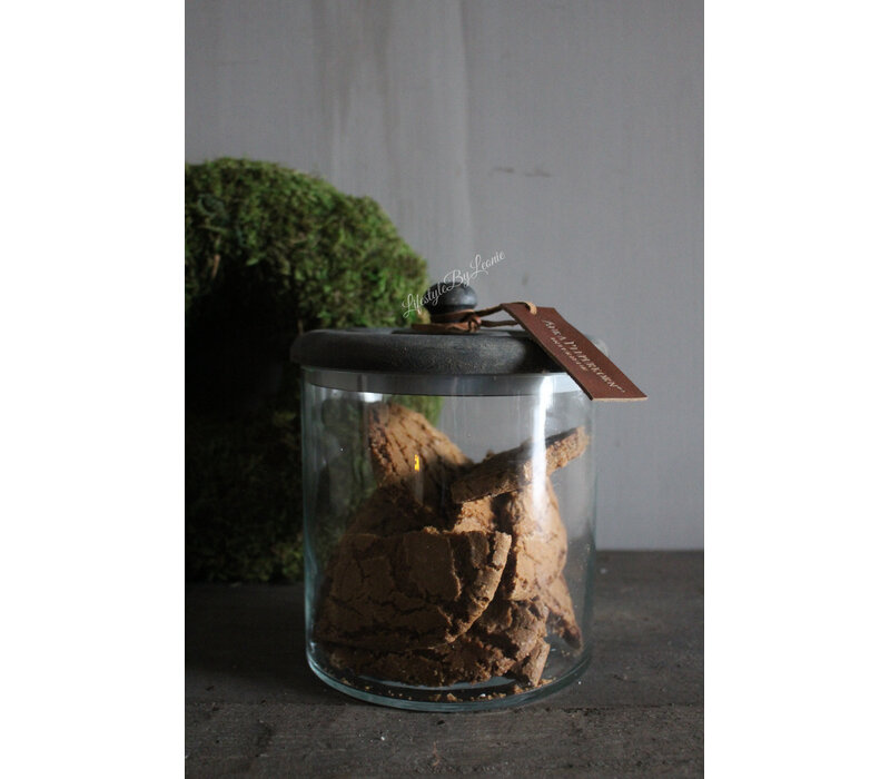 Aura Peeperkorn glazen voorraadpot 16 x 15 cm