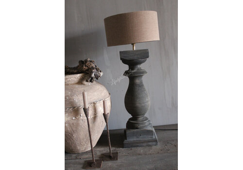 LUKSA Baluster lampvoet Ruby antique grey