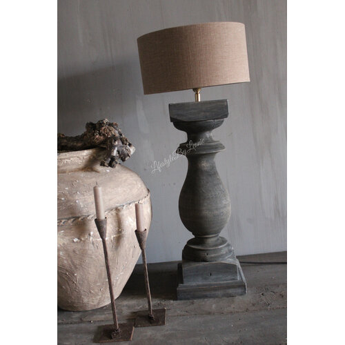 Baluster lampvoet Ruby antique grey 