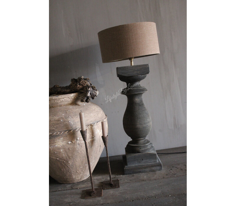 Baluster lampvoet Ruby antique grey
