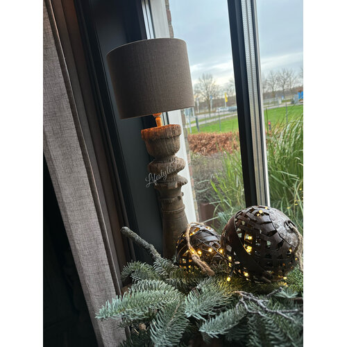 Aura Peeperkorn cilinder lampenkap Chestnut 15 x 12 cm 