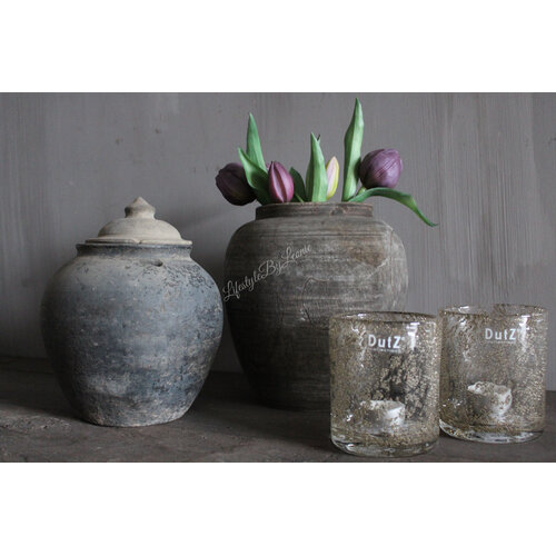 DUTZ cilinder windlicht bubbels 10,5 x 9 cm 