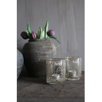 DutZ cilinder windlicht bubbels 10,5x9cm