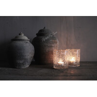 DUTZ cilinder windlicht bubbels 10,5 x 9 cm