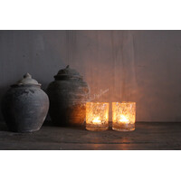 DutZ cilinder windlicht bubbels 10,5x9cm