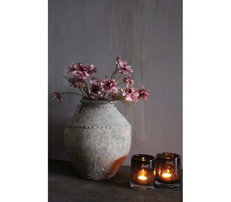 DUTZ cilinder windlicht bubbels Topaz 13 x 10 cm