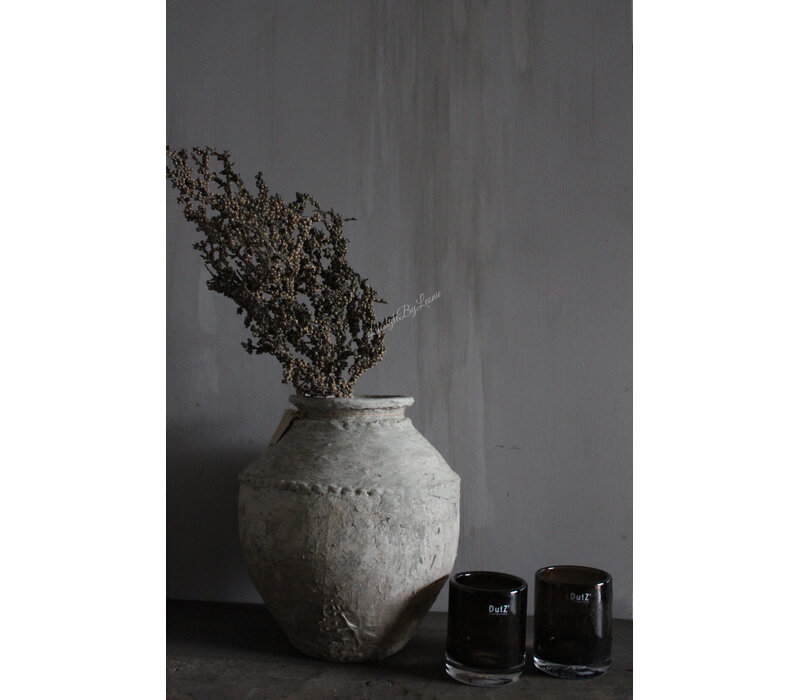 DutZ cilinder windlicht bubbels Topaz 13x10cm