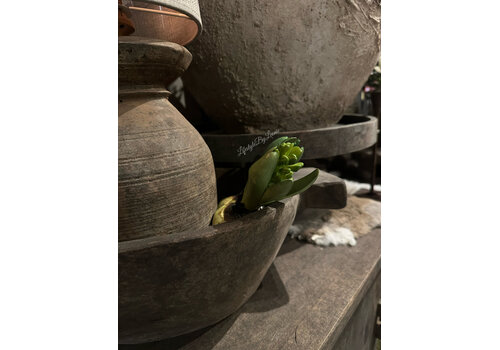 Zijden Hyacinth met bol green 23 cm