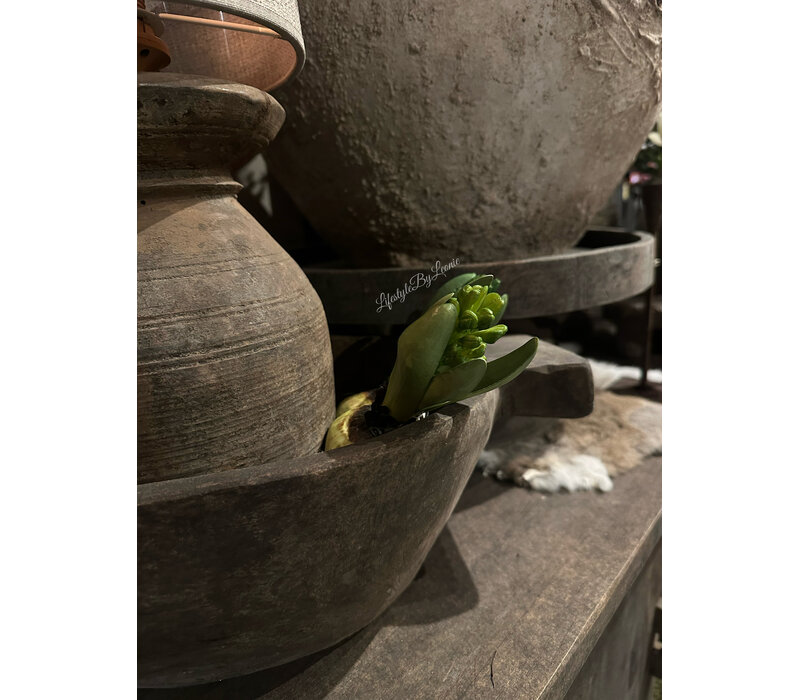 Zijden Hyacinth met bol green 23cm