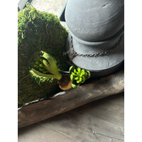 Zijden Hyacinth met bol green 23cm