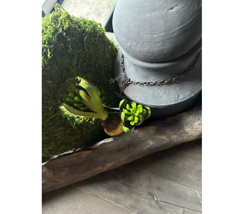 Zijden Hyacinth met bol green 23cm