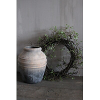 Kunst krans Salix / groene blaadjes 35cm