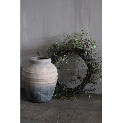 Kunst krans Salix / groene blaadjes 35cm 