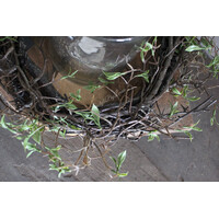 Kunst krans Salix / groene blaadjes 35cm