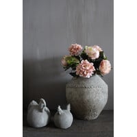 Kunstboeket Pioen / Hortensia Salmon 47 cm