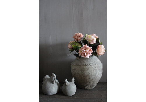 Kunstboeket Pioen / Hortensia Salmon 47 cm