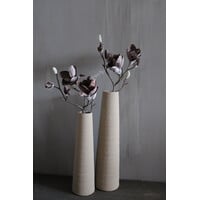 Hoge smalle vaas beige Nori 50 cm