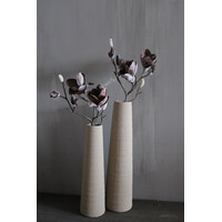 Hoge smalle vaas beige Nori 50cm