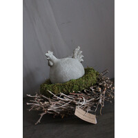 Stenen kip Niels 15cm