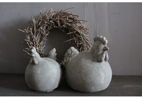 Stenen kip Niels 15 cm