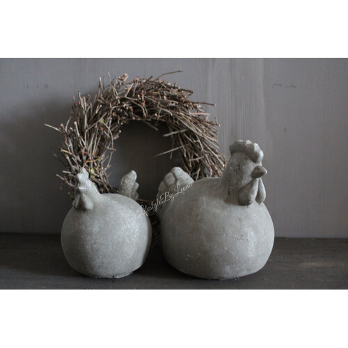 Stenen kip Niels 15cm 