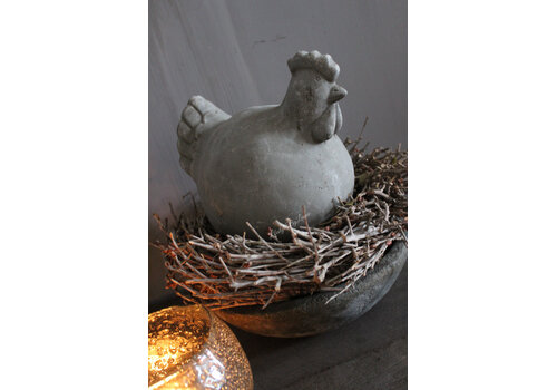 Stenen kip Niels 20cm