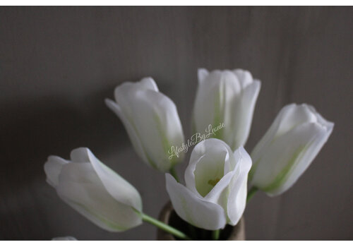 Kunstboeketje Tulpen white 35 cm