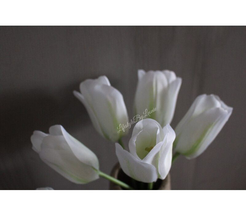 Kunstboeketje Tulpen white 35 cm