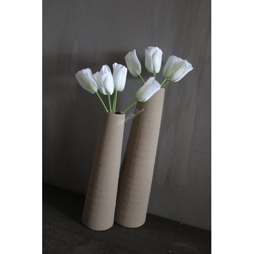 Kunstboeketje Tulpen white 35 cm 