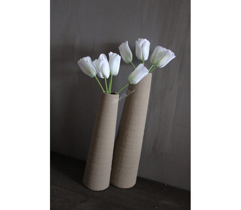 Kunst boeketje tulpen White 35cm